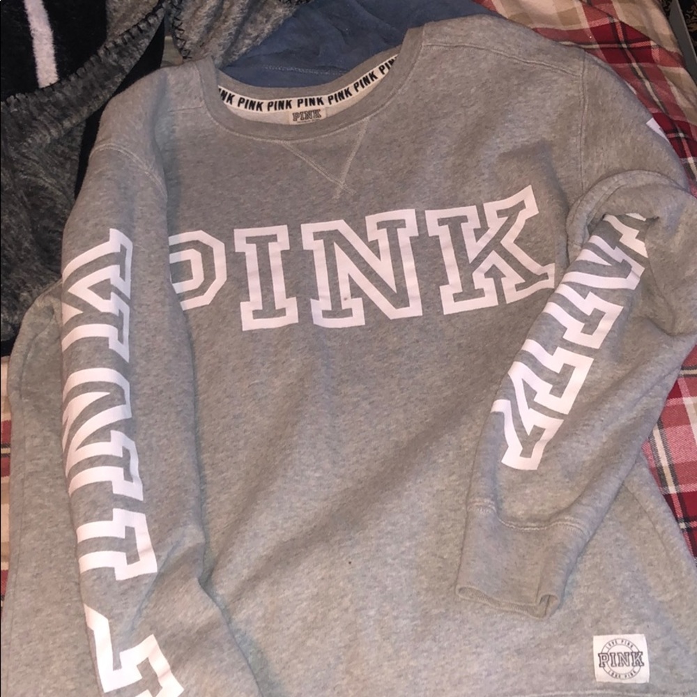 Grey pink sweatshirt